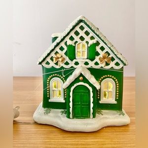 NEW! St. Patrick’s Day led lighted gingerbread house